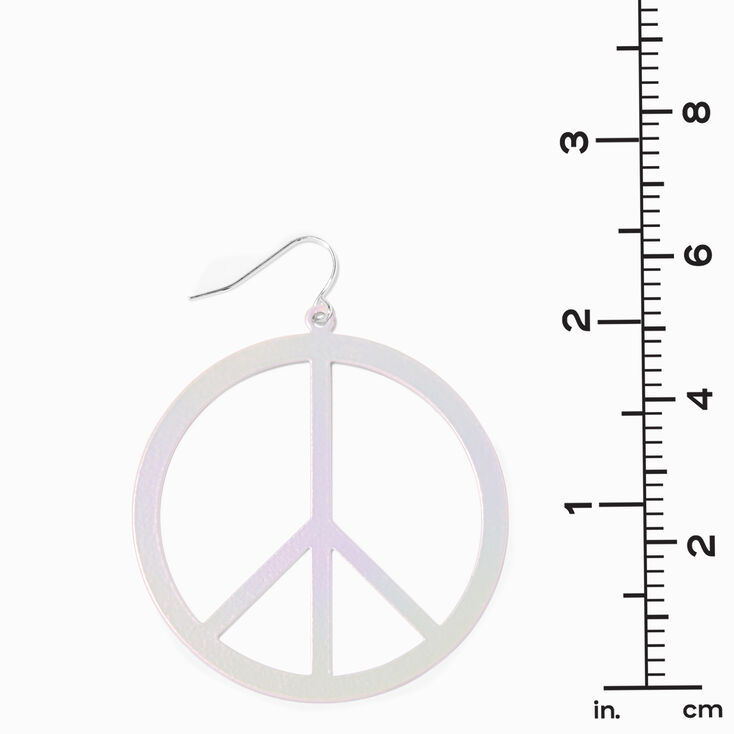 Pink Ombre Peace Sign 1.5&quot; Drop Earrings,