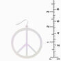 Pink Ombre Peace Sign 1.5&quot; Drop Earrings,