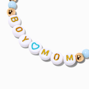 &quot;Boy Mom&quot; Beaded Stretch Bracelet,