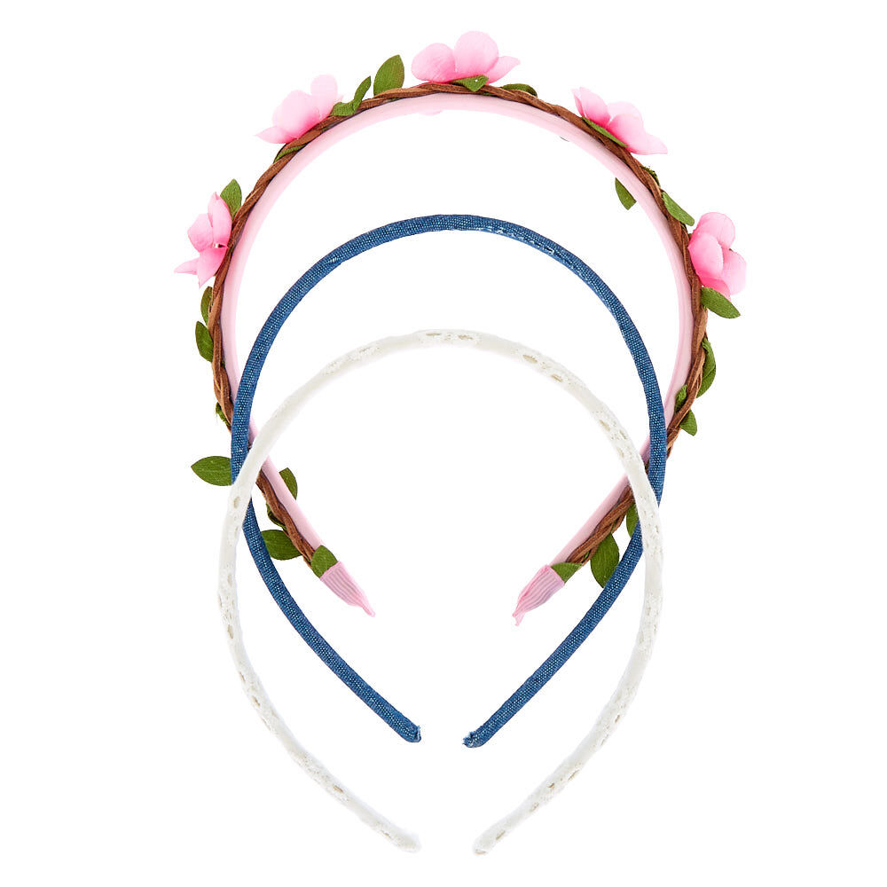Claire's Club Garland Flower Headbands - 3 Pack,