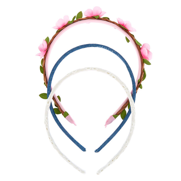 Claire&#39;s Club Garland Flower Headbands - 3 Pack,
