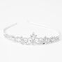 Silver-tone Rhinestone Filigree Tiara,