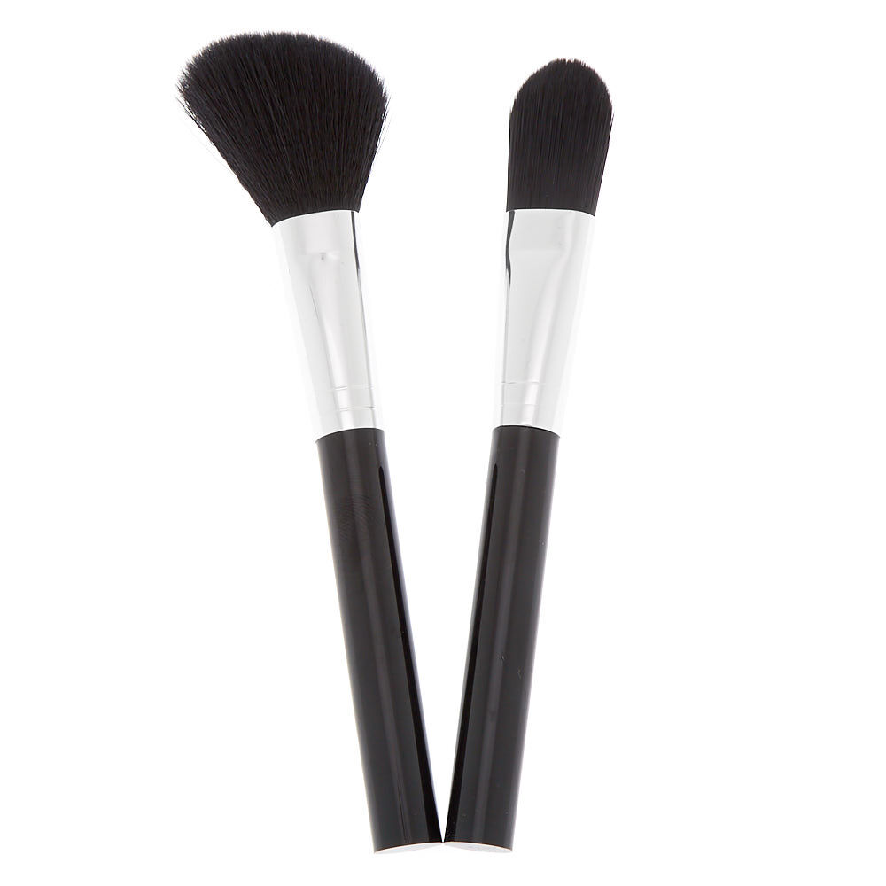 Marble Makeup Brush Set - Black, 2 Pack,