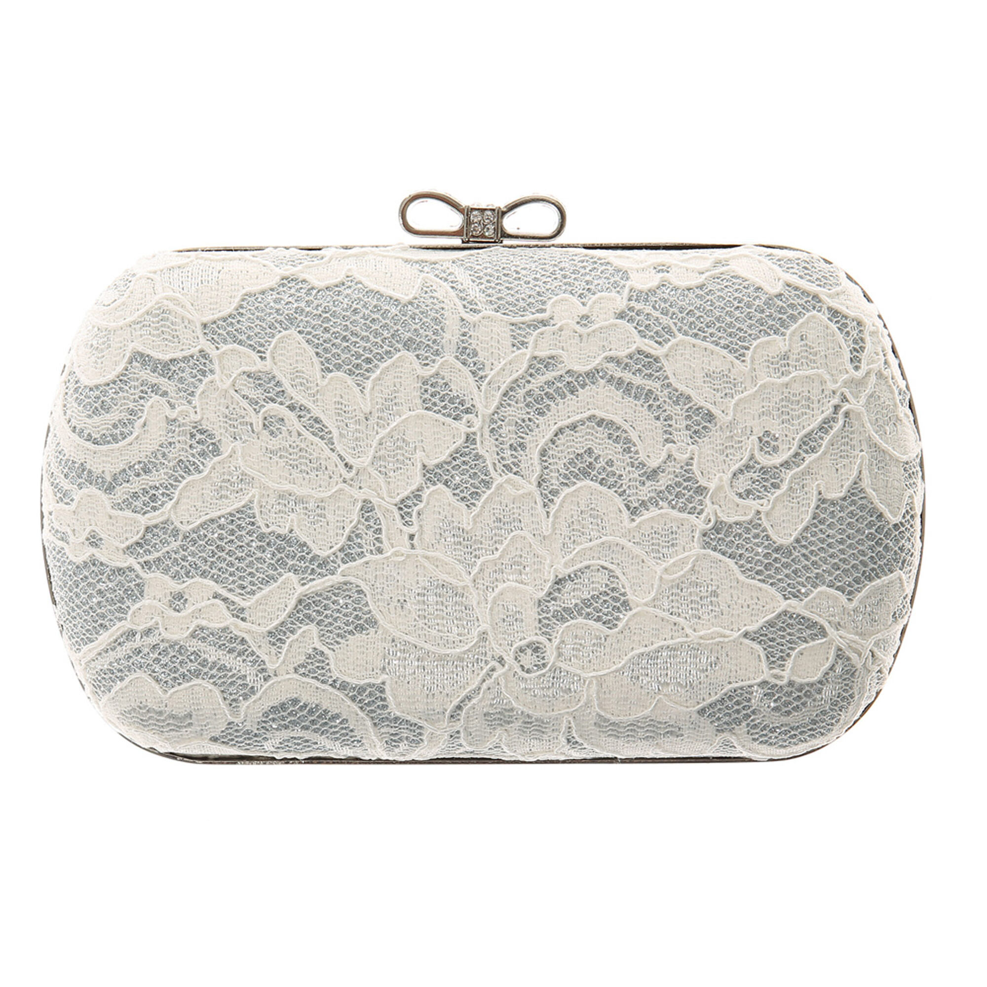White Lace Boxed Clutch Bag | Claire&#39;s US