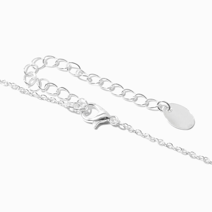 Collier &agrave; m&eacute;daillon c&oelig;ur paillet&eacute; &agrave; initiale d&eacute;cor&eacute;e rose &#40;L&#41;,