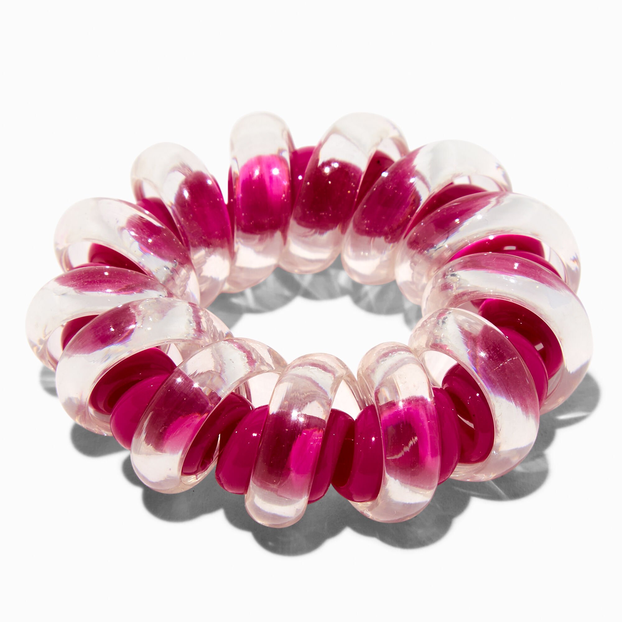 Two-Tone Spiral Hair Ties - 4 Pack,
