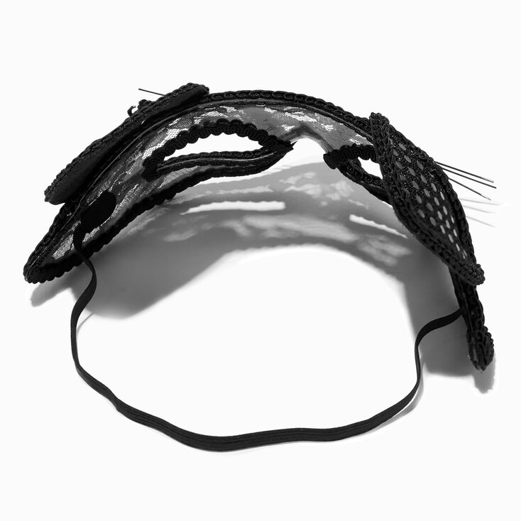 Black Lace Cat Face Mask,