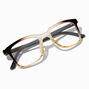 Brown Ombre Rectangle Clear Lens Frames,