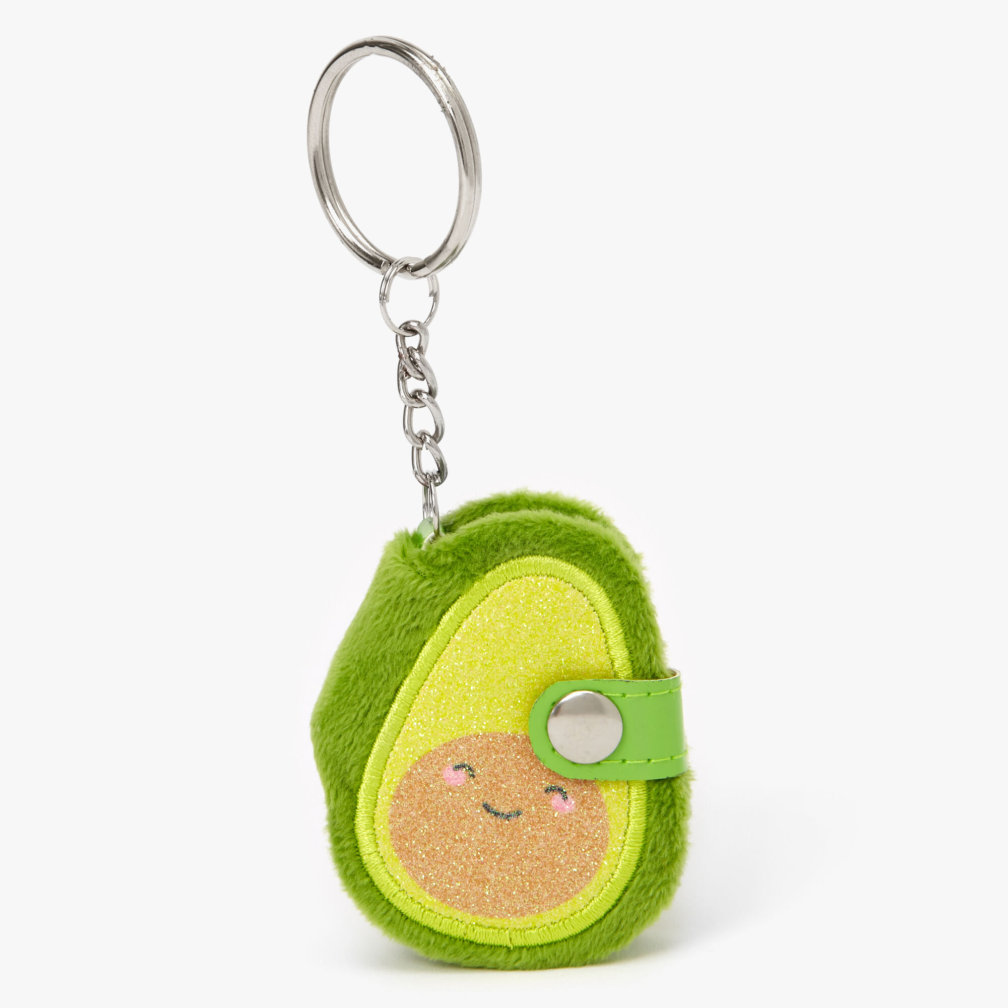 Smiling Avocado Diary Keychain Green