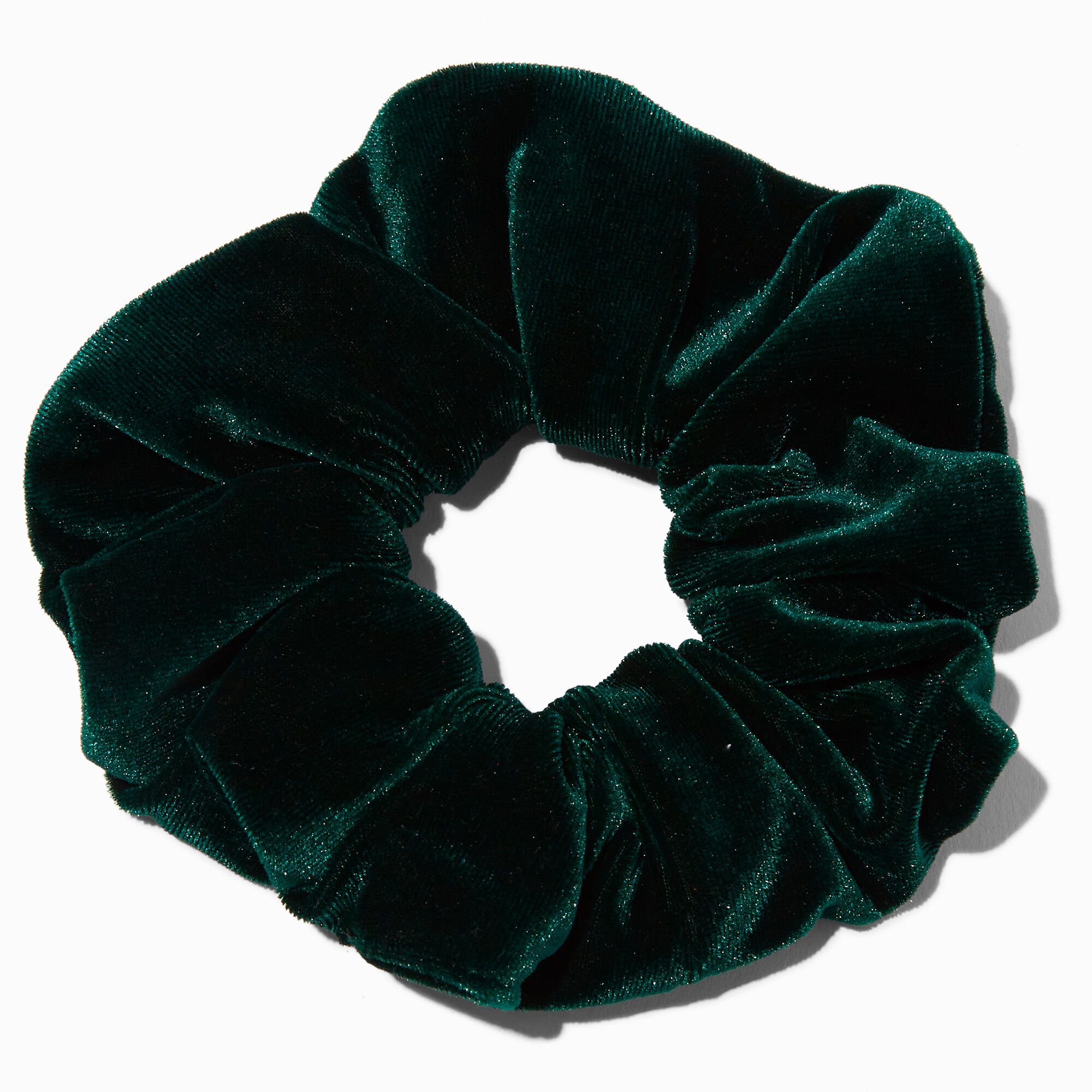 Chouchou en velours vert foncé,
