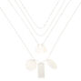 Silver Dog Tag Pendant Necklaces - 4 Pack,