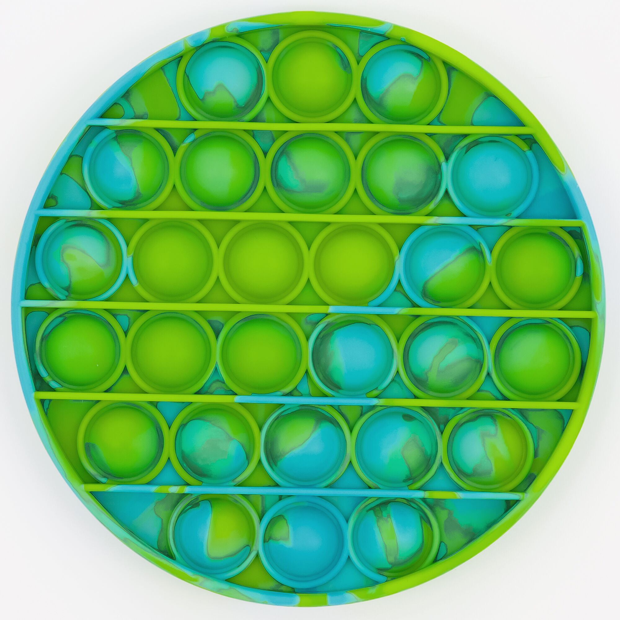 Bright Tie-Dye Push Poppers Fidget Toy – Styles Vary,