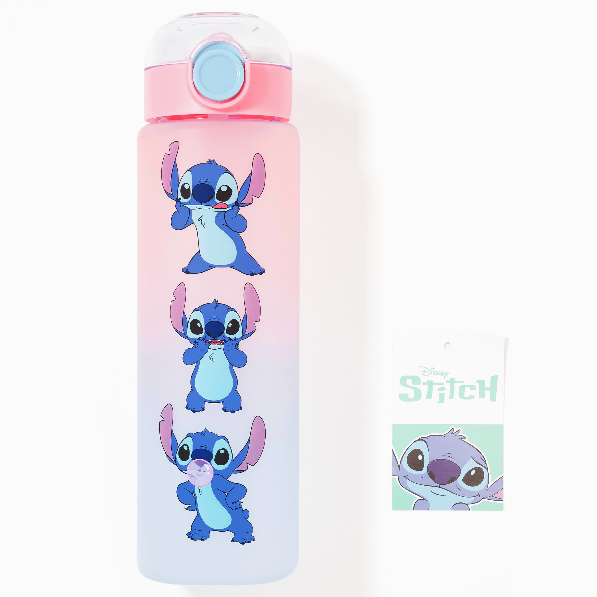 View Claires Disney Stitch Ombre Water Bottle information