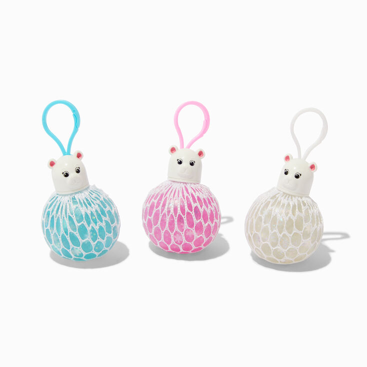 Claire&#39;s Exclusive Polar Bear Stress Ball Keyring Fidget Toy - Styles Vary,