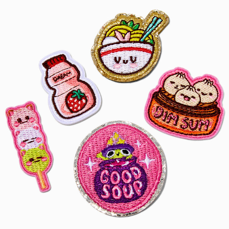 Cute Asian Food Stick-On Patches - 5 Pack,