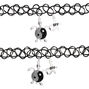Best Friends Turtle Yin and Yang Tattoo Choker Necklaces - 2 Pack,