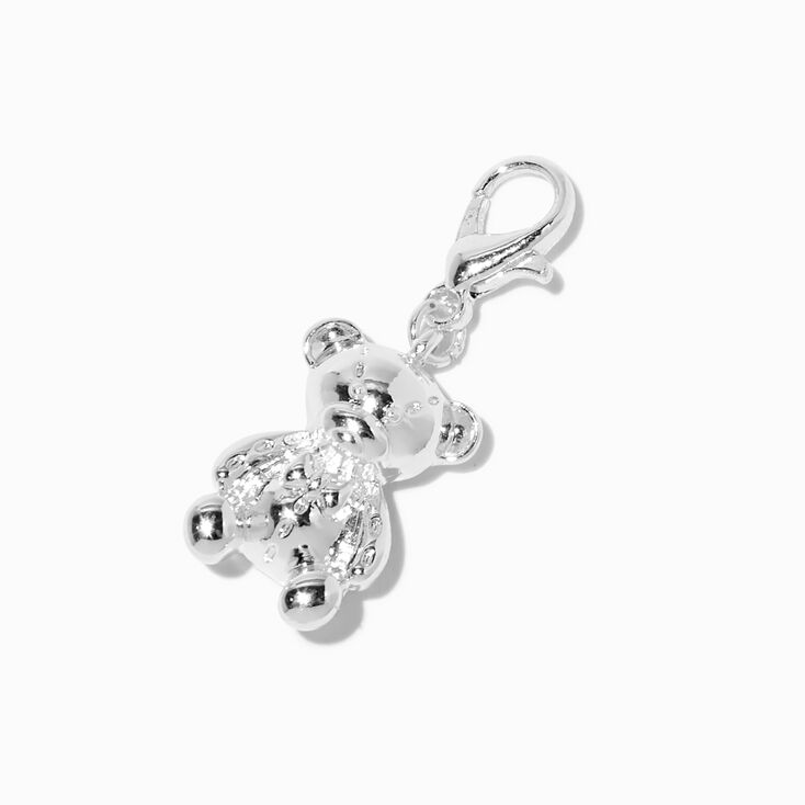 T H E M E x Claire&#39;s Silver-tone Teddy Bear Charm,