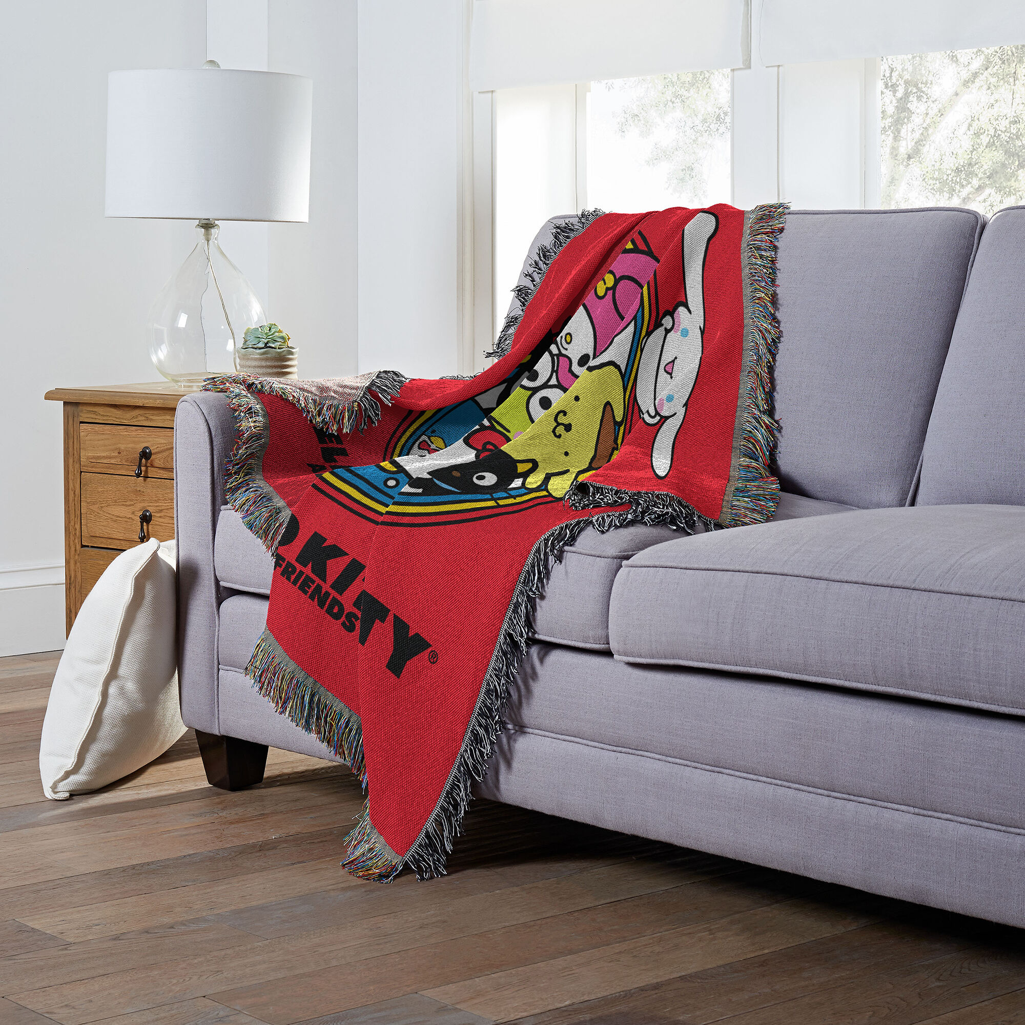 Hello Kitty® And Friends Circle of Fun Woven Tapestry Throw (ds)