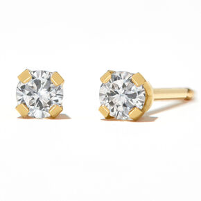 Round Laboratory-Grown Diamond Stud Earrings 1/10 ct. tw. 9ct Yellow Gold,
