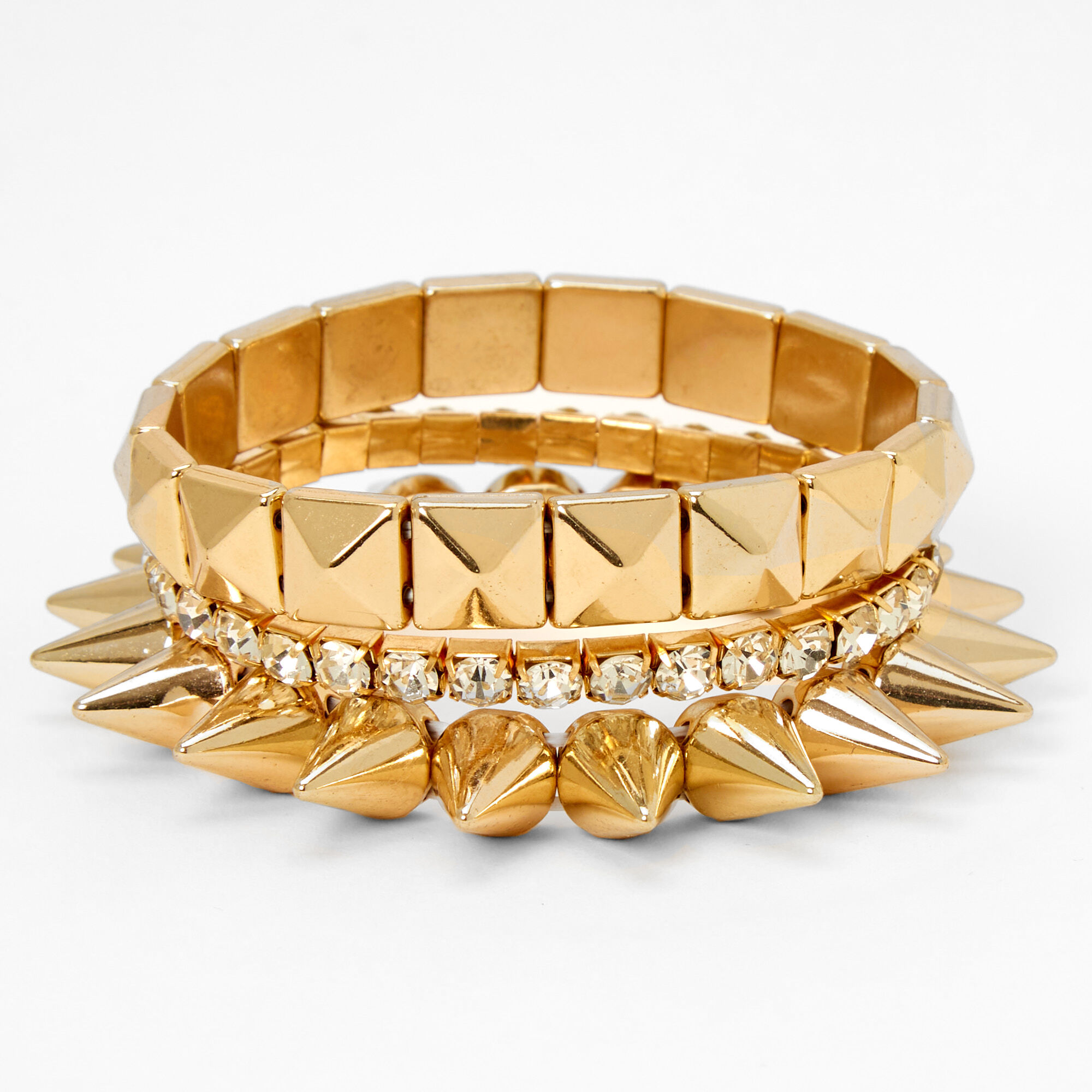 Gold sales spiked bracelet