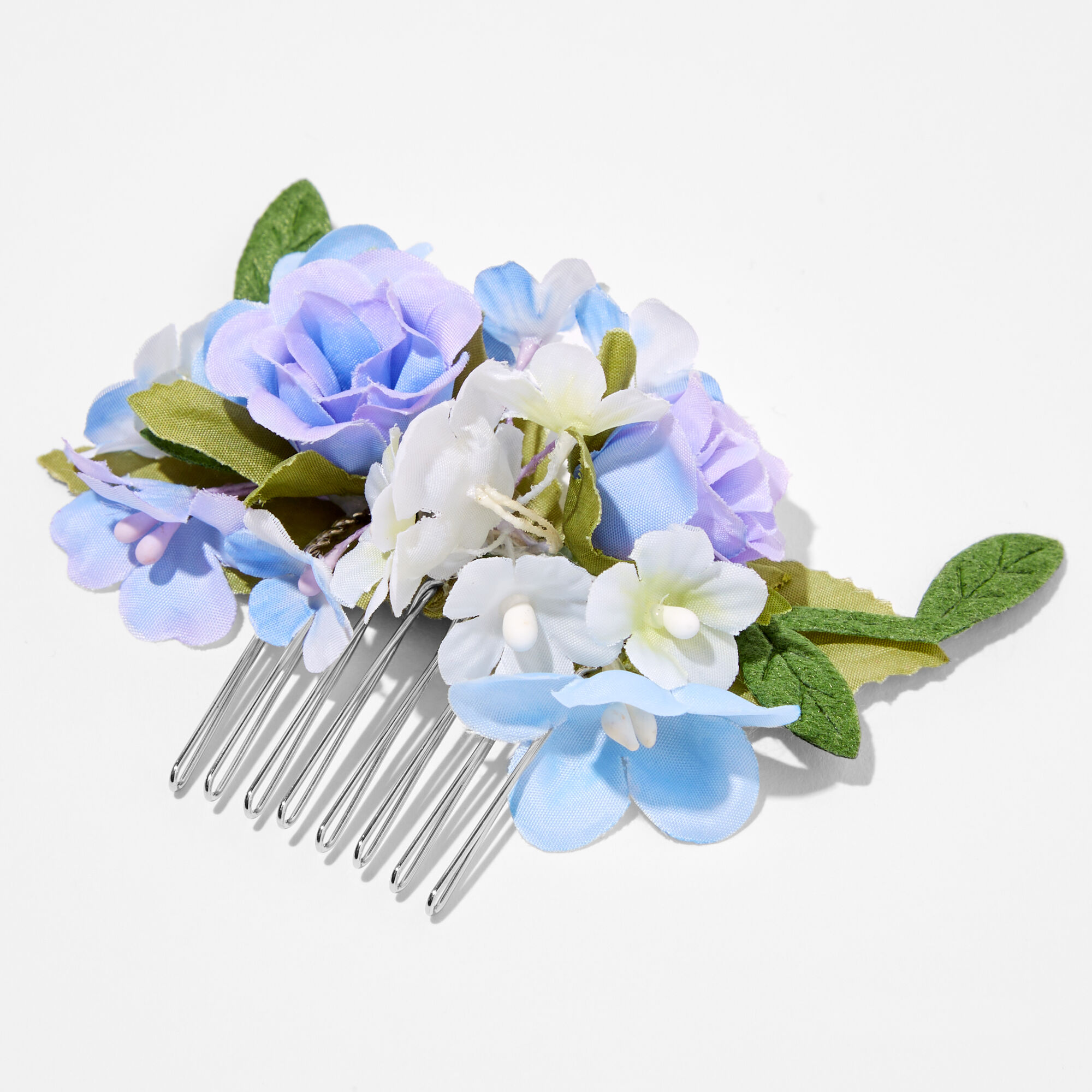 Petite Blue Floral Hair Comb | Claire's