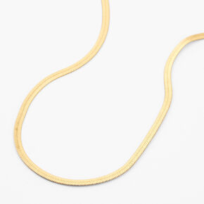 18ct Gold Plated Refined Snake Chain Necklace,