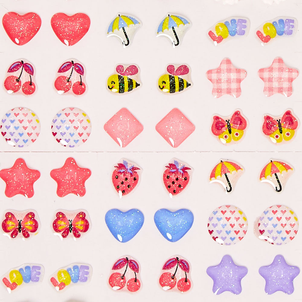 Claire's sticker shop earrings