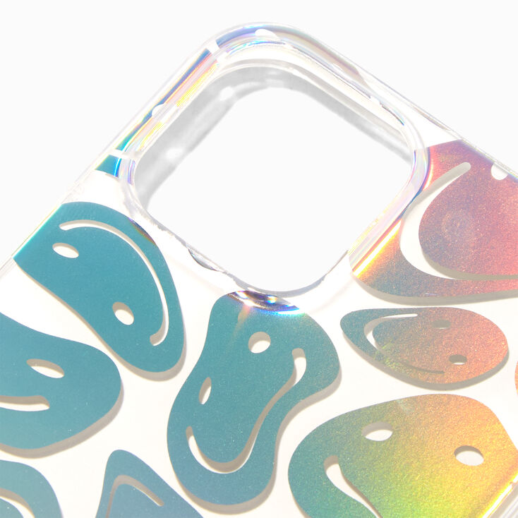 Holographic Happy Face Protective Phone Case - Fits iPhone&reg; 12 Pro Max,