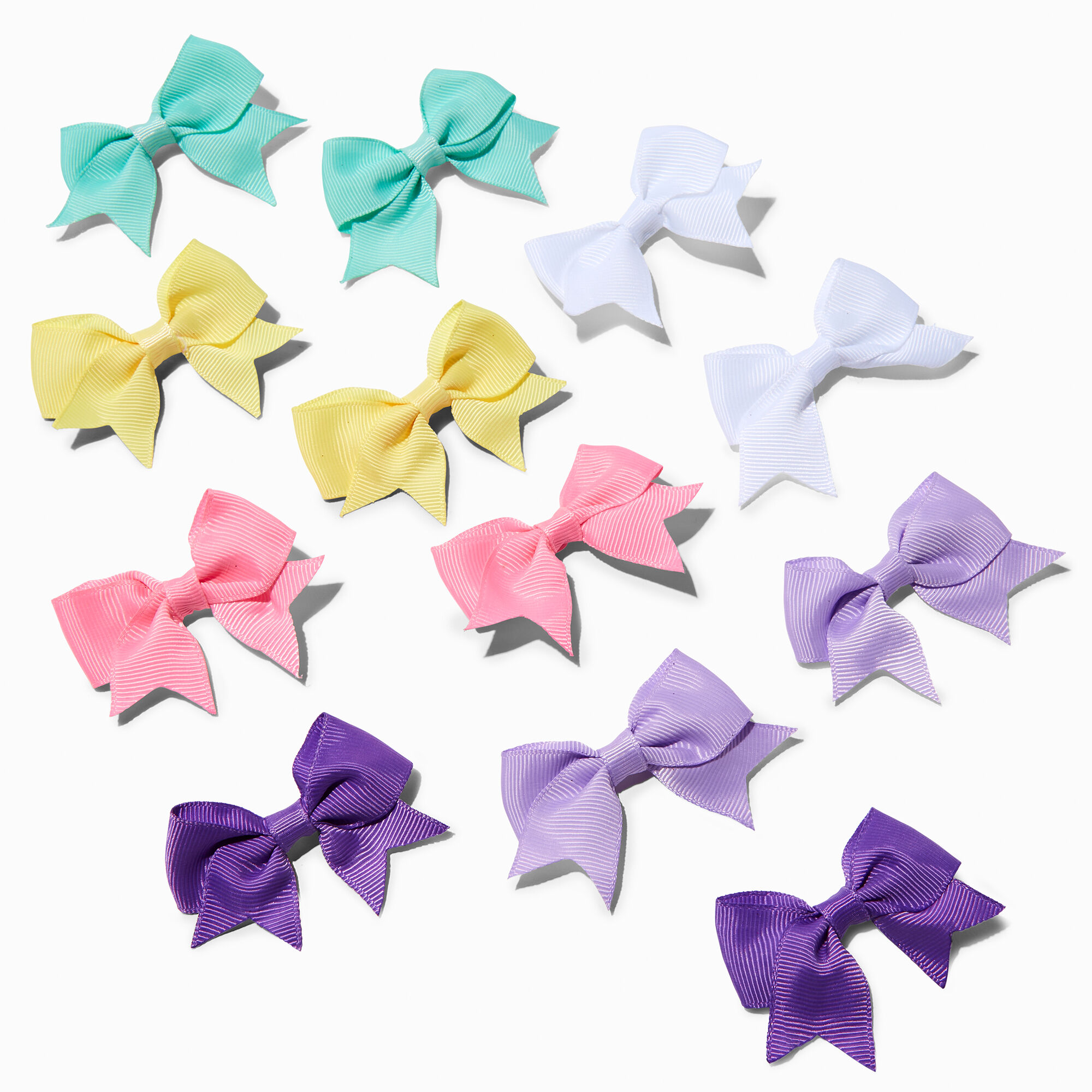 View Claires Club Pastel Mini Hair Bow Clips 12 Pack information