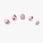 Glitter Pink Butterfly Round Vegan Press On Faux Nail Set - 24 Pack,