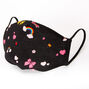 Cotton Black Rainbow Bow Print Face Mask - Child Medium/Large,