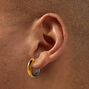 Mixed Metal Stainless Steel Clicker Hoop Earrings,