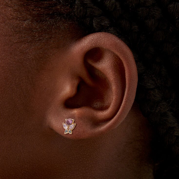 Pearl Floral Stud Earrings - 9 Pack,