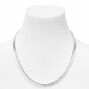 Silver Cuban Chain 20&quot; Necklace,