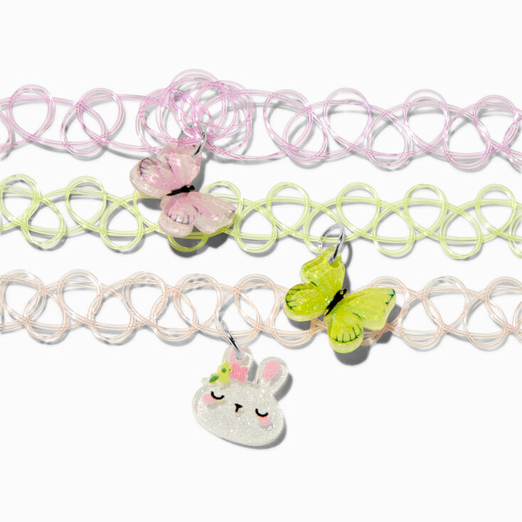Claire's Club Spring Tattoo Choker Necklaces - 3 Pack