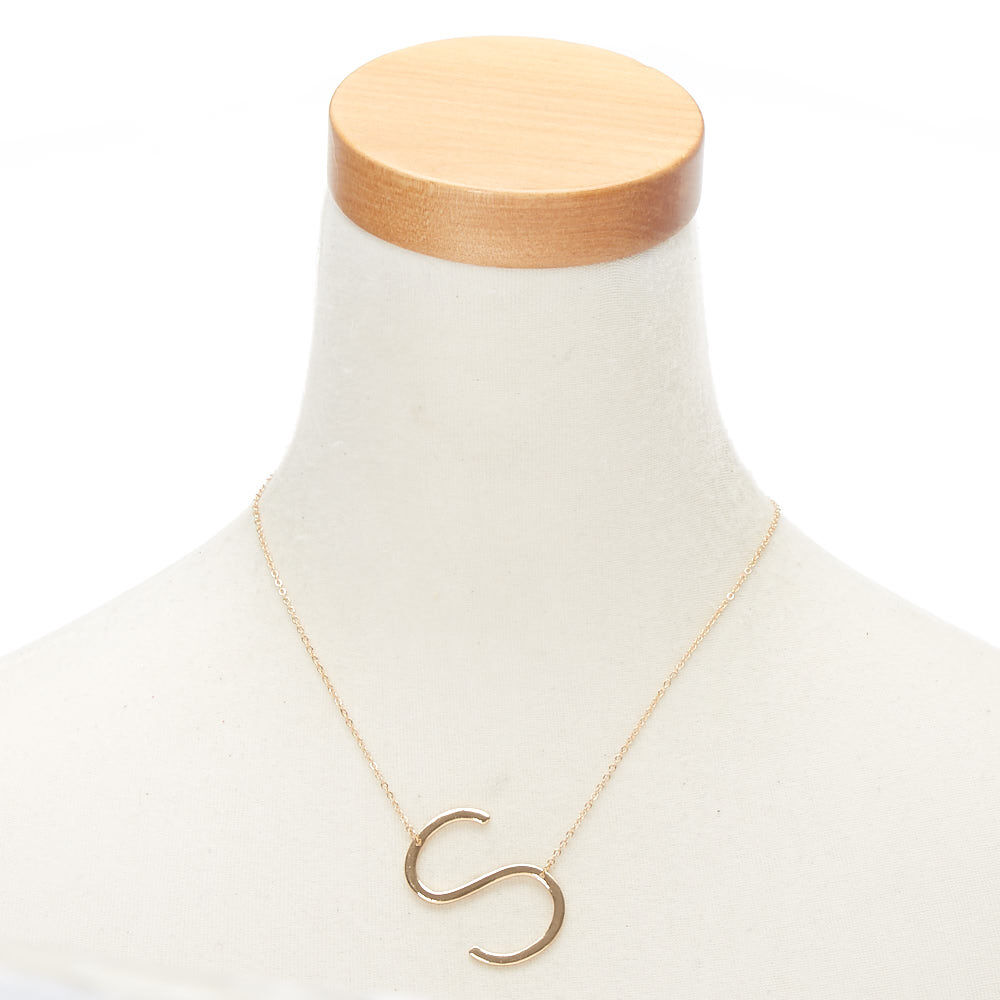 Oversized Initial Pendant Necklace S