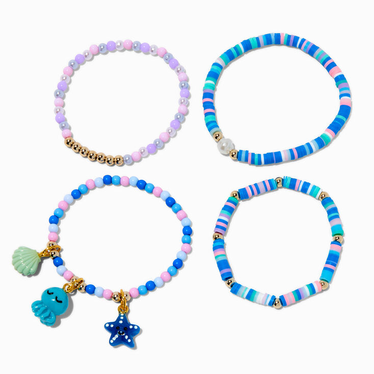 Claire&#39;s Club Sea Life Beaded Stretch Bracelets - 4 Pack,