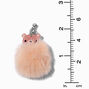 Brown Bear Pom Pom 1.5&quot; Clip-On Drop Earrings,