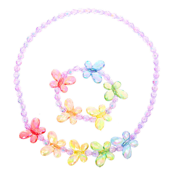 Claire's Parure de bijoux papillon arc-en-ciel Claire's Club - Lot de 2