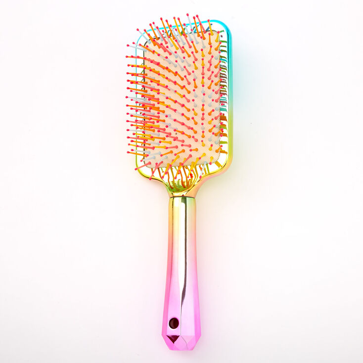 Ombre Rainbow Paddle Hair Brush,