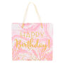 Medium Happy Birthday Marble Gift Bag - Pink,