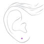 Titanium 3mm Purple Ball Studs Ear Piercing Kit with Ear Care Solution,