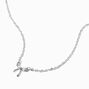 Silver-tone Mini Bow Pendant Necklace,