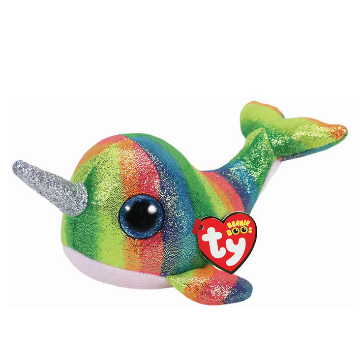 Ty Beanie Boo Small Nori the Narwhal Soft Toy,
