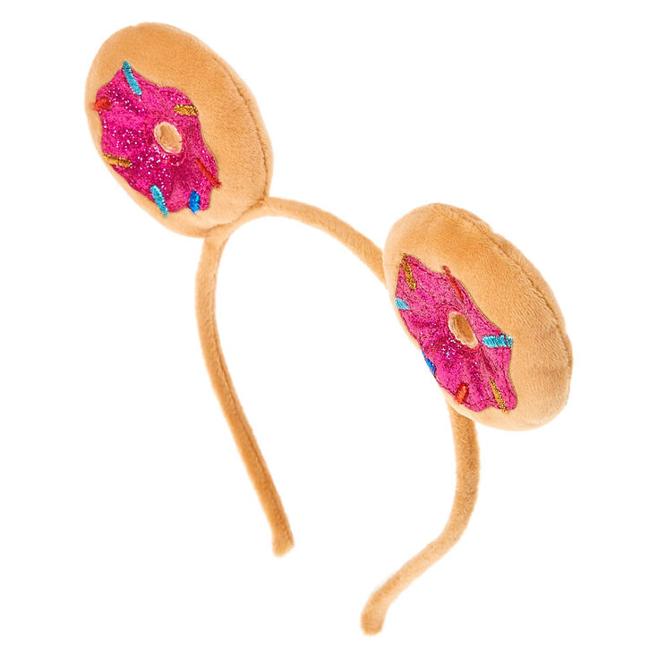 Serre-t&ecirc;te oreilles de chat donut scintillantes,