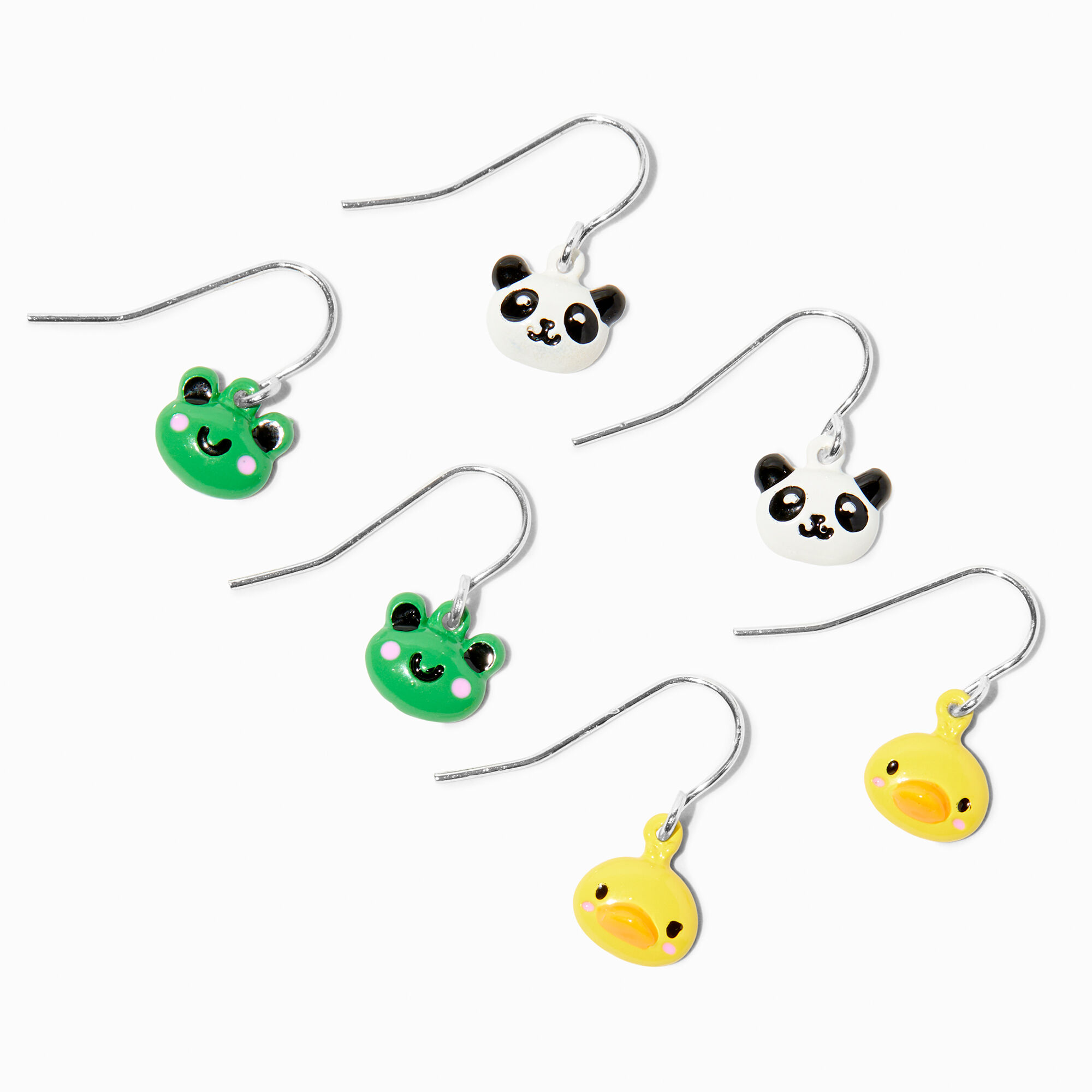 View Claires Animal 1 Drop Earrings 3 Pack Silver information