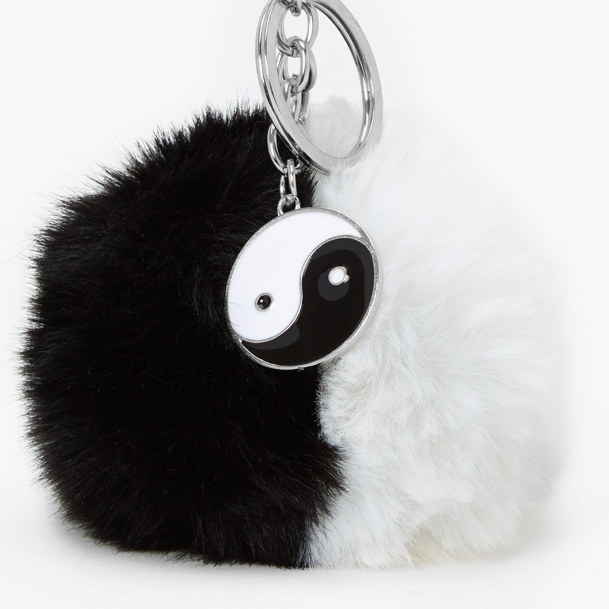 White pom online pom keyring