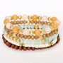 Chic Beaded &amp; Wooden Stretch Bracelets - 5 Pack,