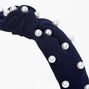 Pearl Knotted Headband - Navy,