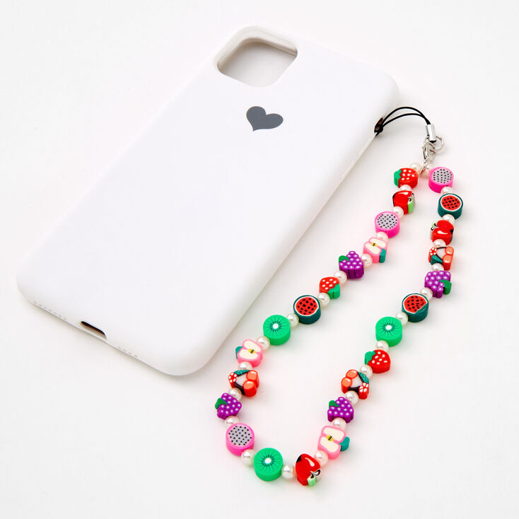 Mixed Fruit Pearl Phone Strap,